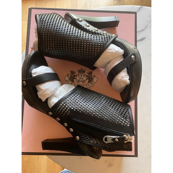 Juicy Couture Women's Carli Cage Platform Heels Black Size 8M NIB - Picture 7 of 14